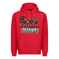 Red football vibes Premium Hoodie - BarkalooDesign
