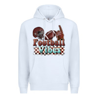 White football vibes Premium Hoodie - BarkalooDesign