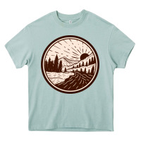 Arona River Forest Brown Heavy Core Tee - linhVisuals