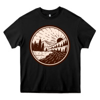 Black River Forest Brown Heavy Core Tee - linhVisuals