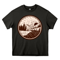 River Forest Brown Heavy Core Tee | Teevron