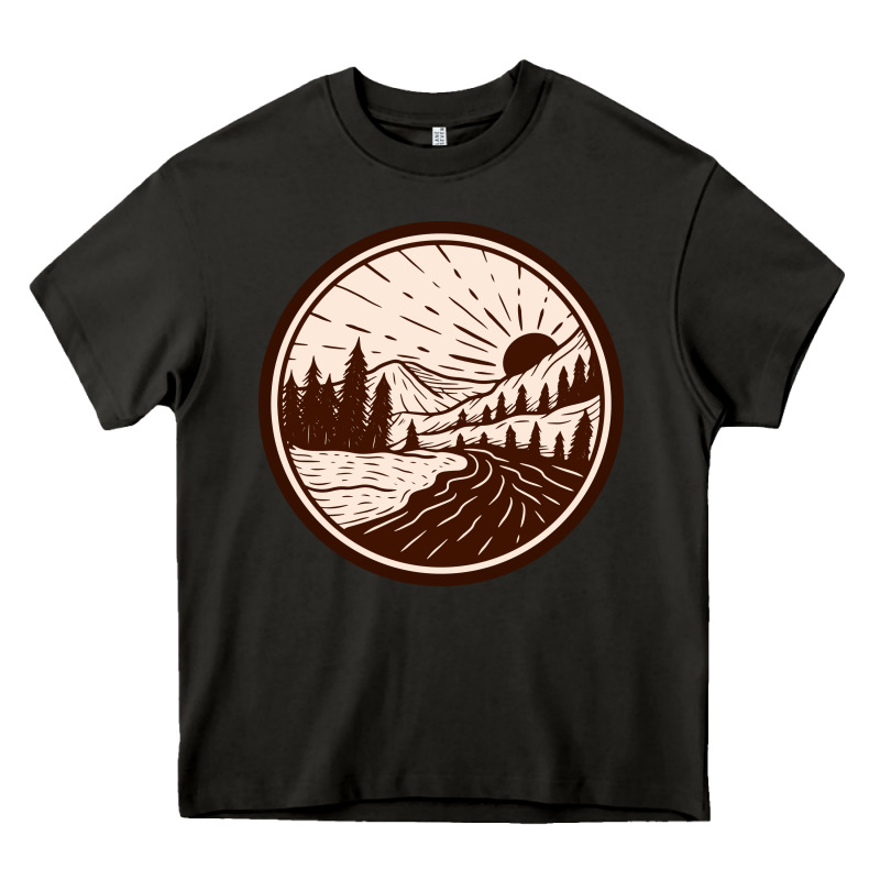 River Forest Brown Heavy Core Tee by linhVisuals | Teevron