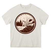 Cream River Forest Brown Heavy Core Tee - linhVisuals
