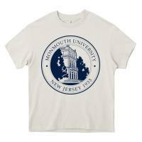 Cream monmouth university Heavy Core Tee - linhVisuals