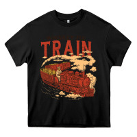 Black Whiskey Train Heavy Core Tee - linhVisuals