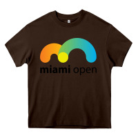 Chocolate Brown miami open Heavy Core Tee - linhVisuals