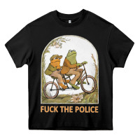 Black Frogs And Toad Fucks The Police Heavy Core Tee - linhVisuals