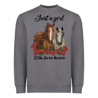 Storm just a girl who loves horses no background Heavyweight Sweatshirt - RanaPortraitStore