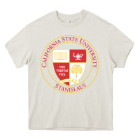 Cream Csu Stanislaus Heavy Core Tee - linhVisuals