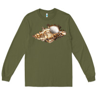 Army Green murex snail Long Sleeve Tee - LillyAllenDesigns