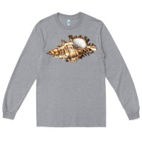 Heather Grey murex snail Long Sleeve Tee - LillyAllenDesigns