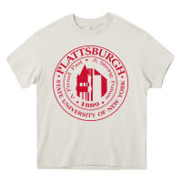 Cream Suny Plattsburgh Heavy Core Tee - linhVisuals