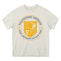Cream Suny Polytechnic Institute Heavy Core Tee - linhVisuals