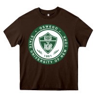 Chocolate Brown Suny Oswego Heavy Core Tee - linhVisuals