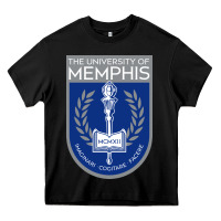 Black University Of Memphis Heavy Core Tee - linhVisuals