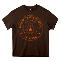 Chocolate Brown University Of Texas At Tyler Heavy Core Tee - linhVisuals
