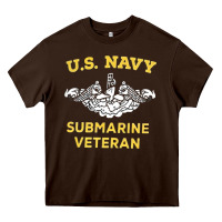 Chocolate Brown submarine veteran tshirt Heavy Core Tee - linhVisuals