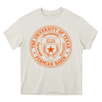 Cream Ut Permian Basin Heavy Core Tee - linhVisuals
