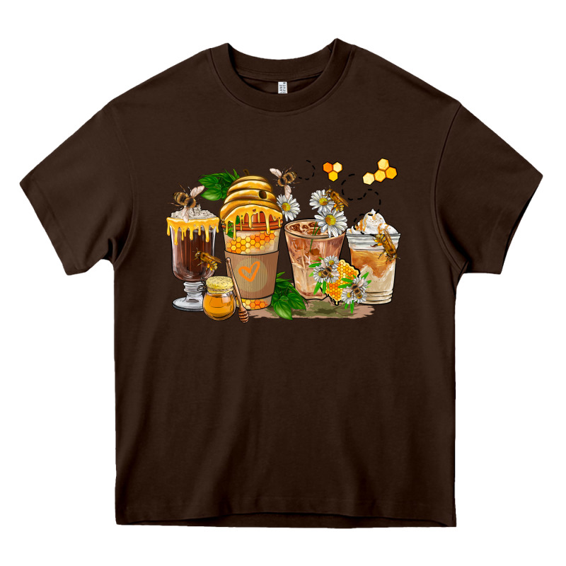 Honey Bee Coffee Cups Heavy Core Tee by FaDigitalArtStudio | Teevron