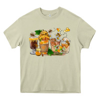 Mossy Honey Bee Coffee Cups Heavy Core Tee - FaDigitalArtStudio