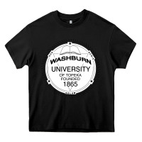 Black Washburn University Heavy Core Tee - linhVisuals