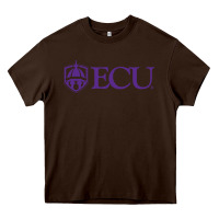 Chocolate Brown East Carolina University Heavy Core Tee - linhVisuals