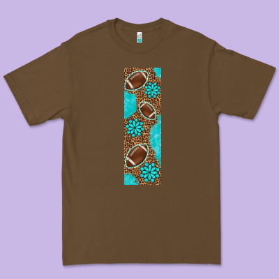 American Football With Leopard Pen Wraps Premium Tee Designed By Bundleandbundleshop