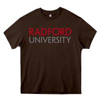 Chocolate Brown Radford University Wordmark Heavy Core Tee - linhVisuals