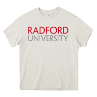 Cream Radford University Wordmark Heavy Core Tee - linhVisuals