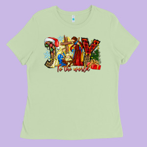 Joy To The World Ladies Tee Designed By Cowhidedigitalart