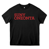 Black Suny Oneonta Wordmark Heavy Core Tee - linhVisuals