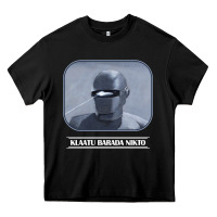 Black klaatu barada nikto Heavy Core Tee - linhVisuals