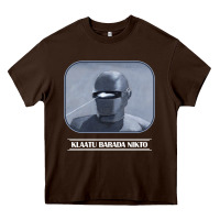 Chocolate Brown klaatu barada nikto Heavy Core Tee - linhVisuals