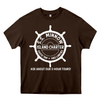 Chocolate Brown s.s. minnow tour Heavy Core Tee - linhVisuals