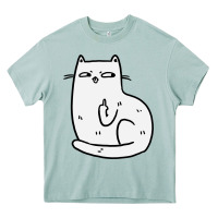 Arona cat giving the finger Heavy Core Tee - linhVisuals