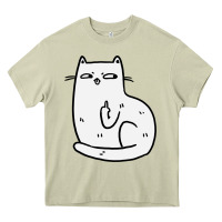 Mossy cat giving the finger Heavy Core Tee - linhVisuals