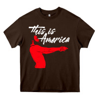 Chocolate Brown this is america meme Heavy Core Tee - linhVisuals