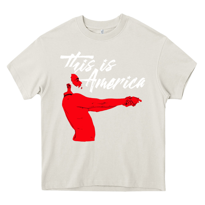 This Is America Meme Heavy Core Tee by linhVisuals | Teevron