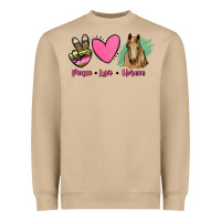 Mushroom peace love horses Heavyweight Sweatshirt - RanaPortraitStore