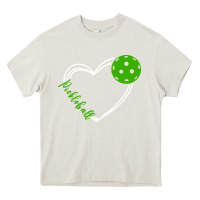 Cream love pickleball women Heavy Core Tee - linhVisuals