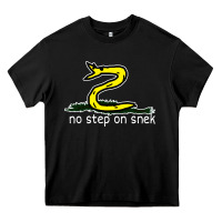 Black no step on snek Heavy Core Tee - linhVisuals
