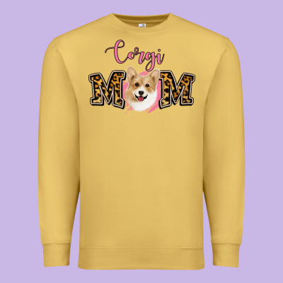 Corgi Mom Premium Sweatshirt Designed By Jasminsmagicworld