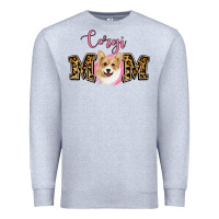 Heather Grey Corgi Mom Premium Sweatshirt - Jasminsmagicworld