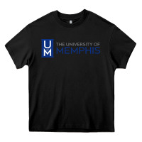 Black University Of Memphis Wordmark Heavy Core Tee - linhVisuals