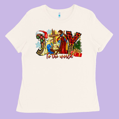 Joy To The World Ladies Tee Designed By Cowhidedigitalart