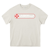 Cream umbrella corporation company Heavy Core Tee - linhVisuals