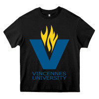 Black Vincennes University Heavy Core Tee - linhVisuals