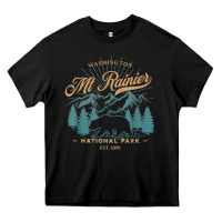 Mount Rainier National Park Washington Usa Vacation Hiking Heavy Core Tee | Teevron
