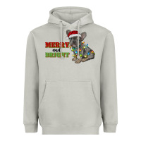 Moon Dust merry and bright french bulldog Heavyweight Hoodie - RanaPortraitStore