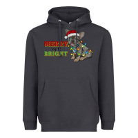 Smoke merry and bright french bulldog Heavyweight Hoodie - RanaPortraitStore